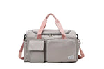 Travel Tote Tear-Resistant Fabric Exterior Pockets & Adjustable Strap