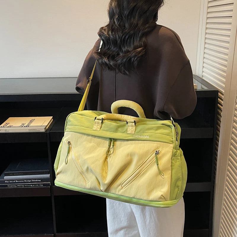 Travel Tote Water-Resistant Spacious Zippered Pockets