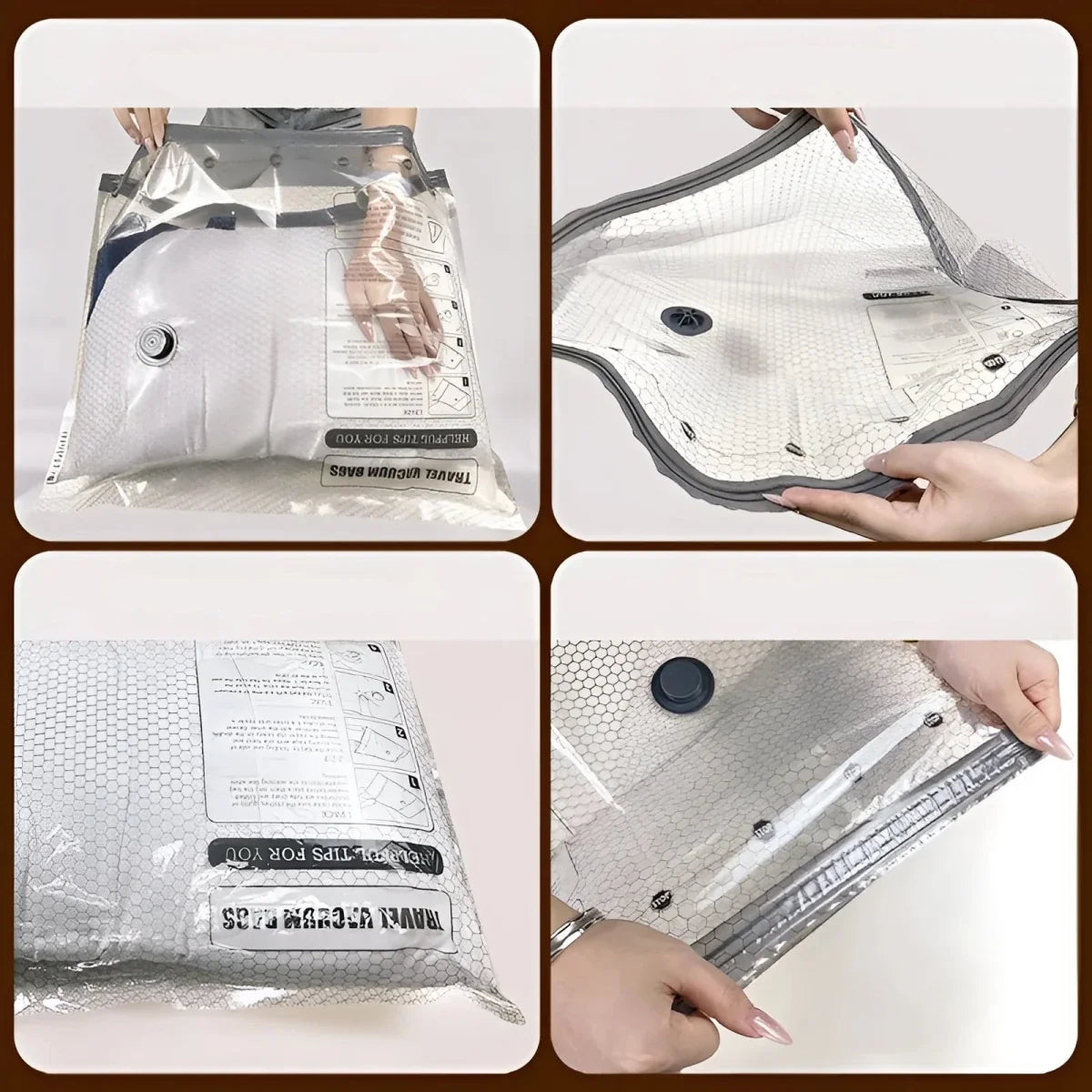 Travel Vacuum Bag Set Cordless Pump 15 Bags