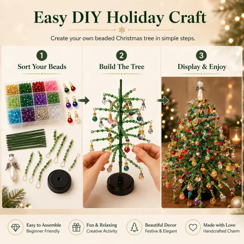 Tree Craft Kit Beaded DIY Angel Topper