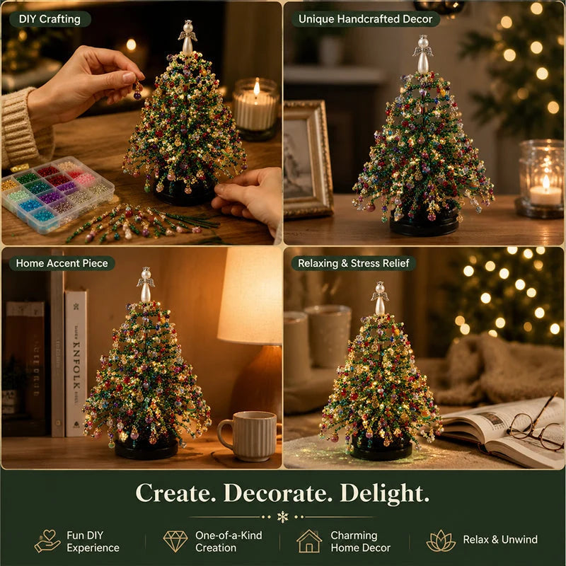 Tree Craft Kit Beaded DIY Angel Topper