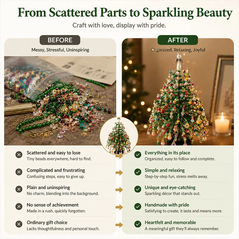 Tree Craft Kit Beaded DIY Angel Topper
