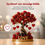 Tree Decoration Heart-Shaped Acrylic With Gold-Look Base
