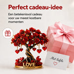 Tree Decoration Heart-Shaped Acrylic With Gold-Look Base