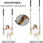 Tree Swing Seat Natural Pine Adjustable Rope