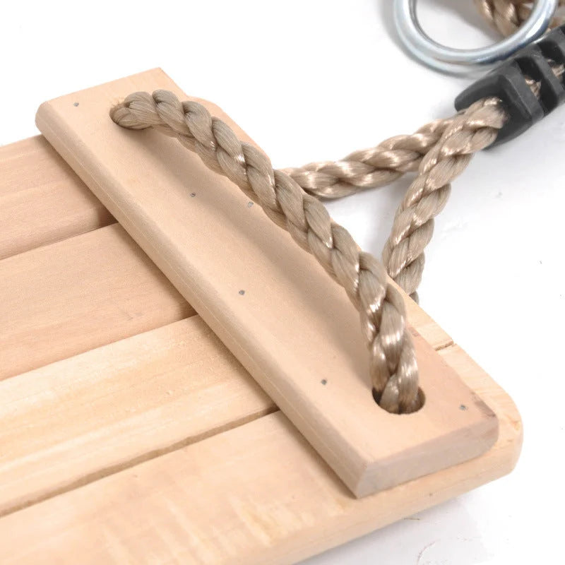Tree Swing Seat Natural Pine Adjustable Rope