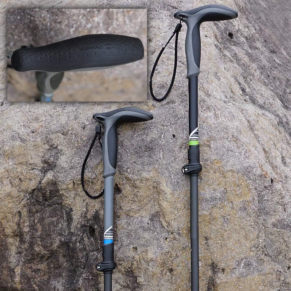 Trekking Poles Carbon Fiber Adjustable Length & External Lock
