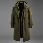 Trench Coat Waterproof Hooded Longline Coverage