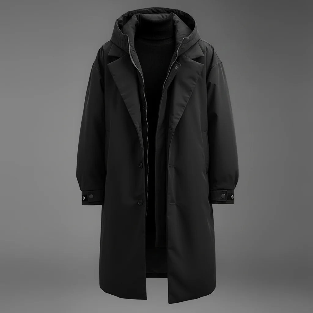 Trench Coat Waterproof Hooded Longline Coverage