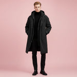 Trench Coat Waterproof Hooded Longline Coverage