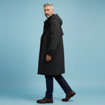 Trench Coat Waterproof Hooded Longline Coverage