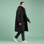 Trench Coat Waterproof Hooded Longline Coverage