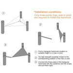 Triangle Camping Hammock Breathable Mesh 440 Lbs Capacity