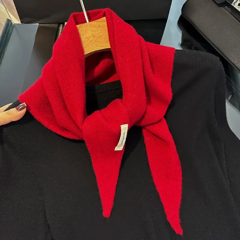 Triangle Scarf 100% Wool Soft Knit