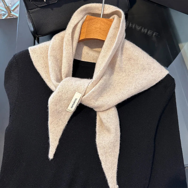 Triangle Scarf 100% Wool Soft Knit