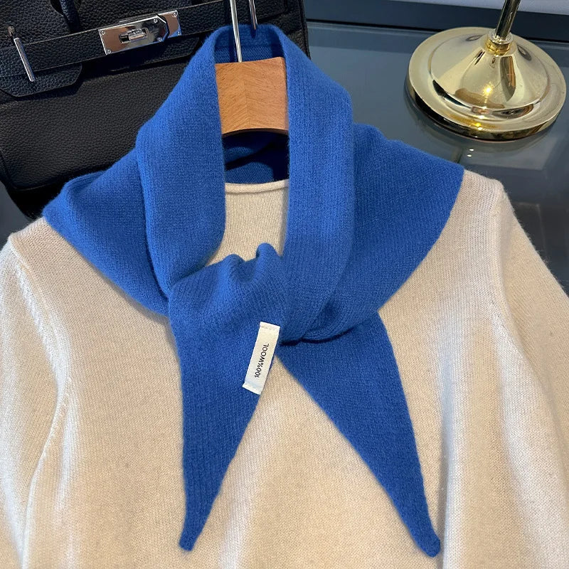 Triangle Scarf 100% Wool Soft Knit