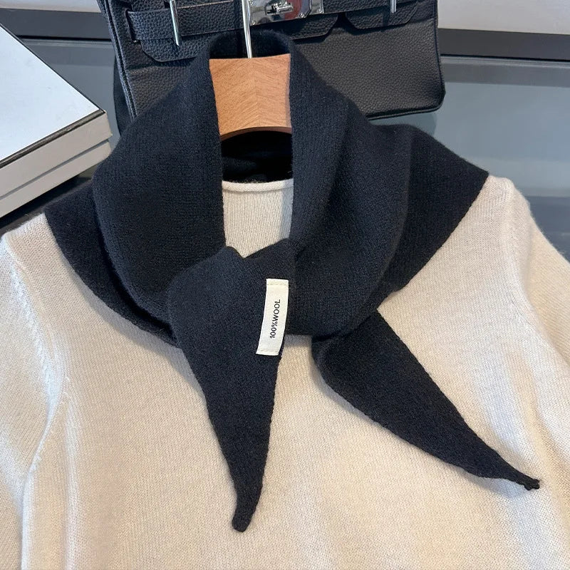 Triangle Scarf 100% Wool Soft Knit