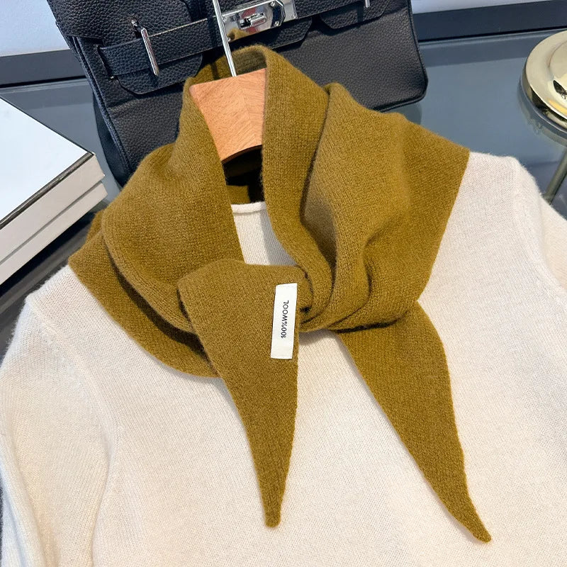 Triangle Scarf 100% Wool Soft Knit