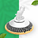 Trimmer Head Heavy-Duty Carbon Steel Bristles Universal Adapter Kit