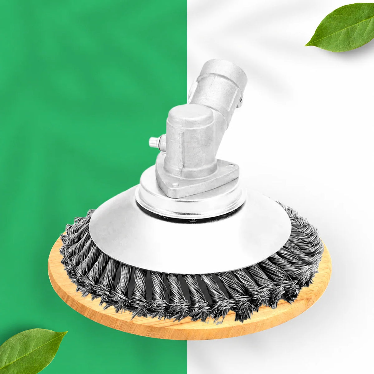 Trimmer Head Heavy-Duty Carbon Steel Bristles Universal Adapter Kit