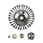 Trimmer Head Heavy-Duty Carbon Steel Bristles Universal Adapter Kit