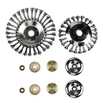 Trimmer Head Heavy-Duty Carbon Steel Bristles Universal Adapter Kit