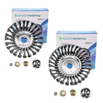 Trimmer Head Heavy-Duty Carbon Steel Bristles Universal Adapter Kit