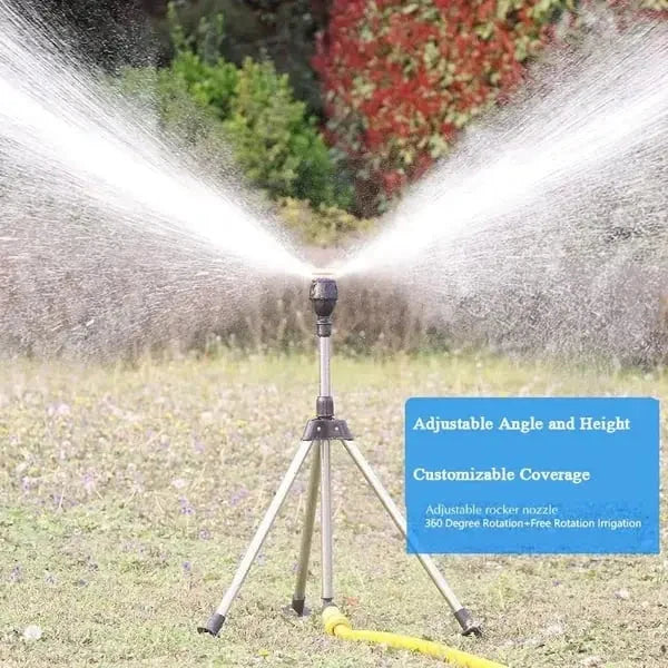 Tripod Lawn Sprinkler Stainless Steel 360° Adjustable Cooling Mist