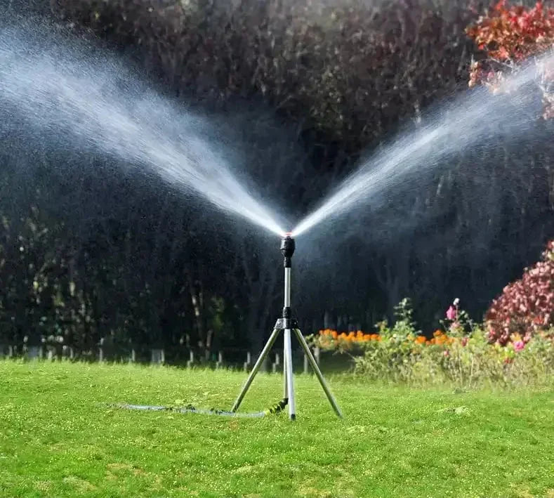 Tripod Lawn Sprinkler Stainless Steel 360° Adjustable Cooling Mist