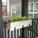 Trough Planter Brushed Aluminum 36 Inch Indoor Outdoor Drainage Holes
