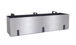 Trough Planter Brushed Aluminum 36 Inch Indoor Outdoor Drainage Holes