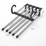 Trouser Hanger Stainless Steel Extendable Holds 5 Pairs