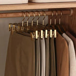 Trouser Hangers Metal Alloy Non-Slip Clips Set of 5