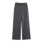 Trousers High-Waisted Wide-Leg Pleated With Side Pockets