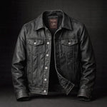 Trucker Jacket Vintage-Inspired Snap-Button Four-Pocket Design
