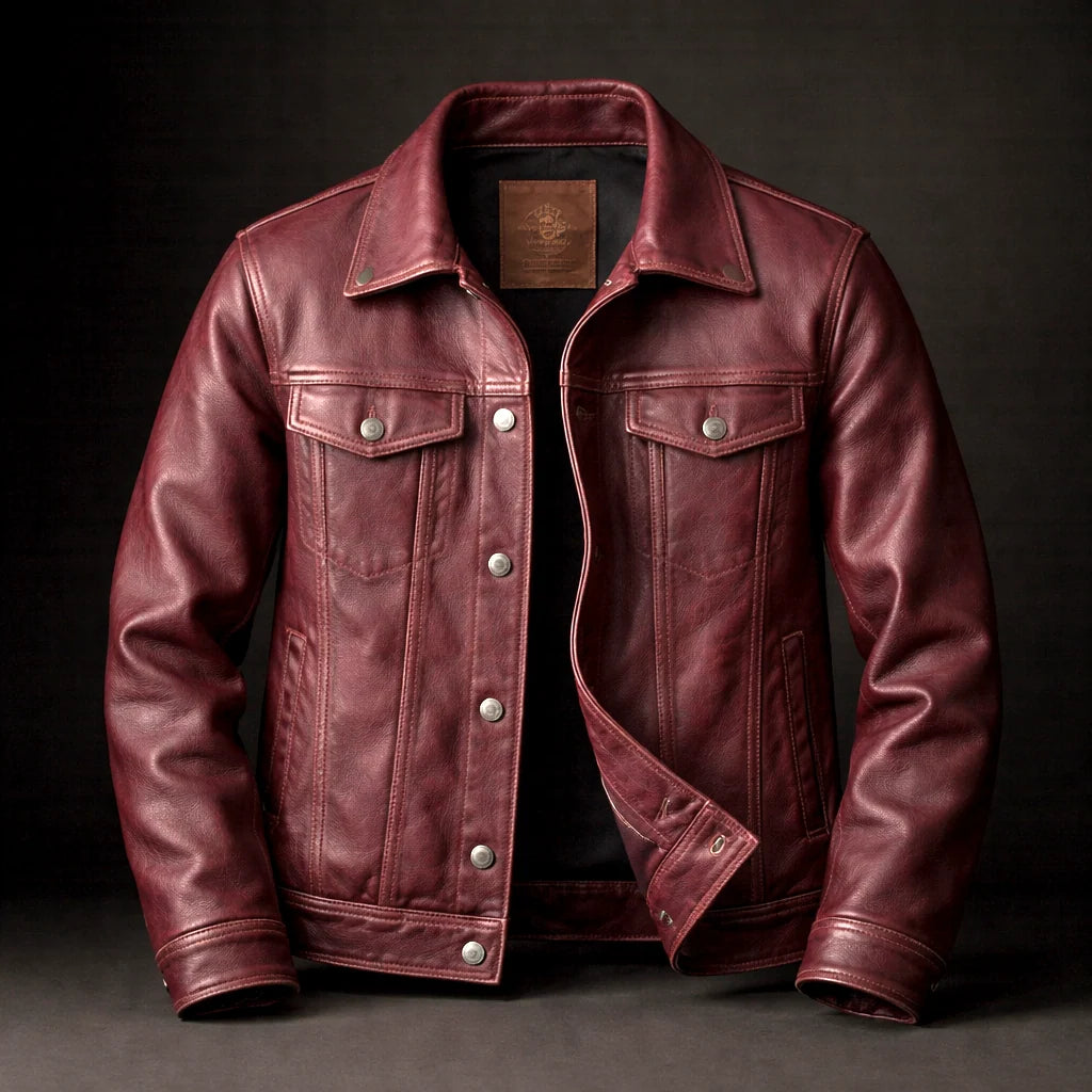 Trucker Jacket Vintage-Inspired Snap-Button Four-Pocket Design