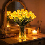 Tulip Bouquet LED Warm Glow 15 Flowers Flexible Stems