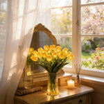 Tulip Bouquet LED Warm Glow 15 Flowers Flexible Stems