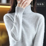 Turtleneck Sweater 100% Cashmere Lightweight Fitted Silhouette