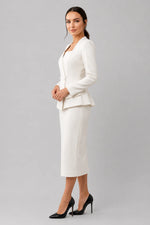 Two-Piece Skirt Set Double-Breasted Square Neck
