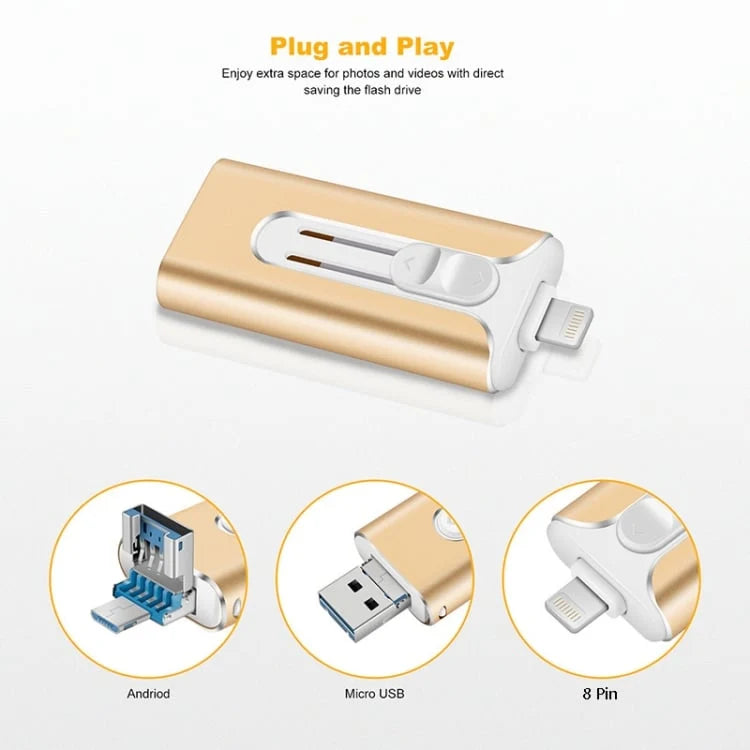 USB Flash Drive 4-in-1 Multi-Device USB 3.0