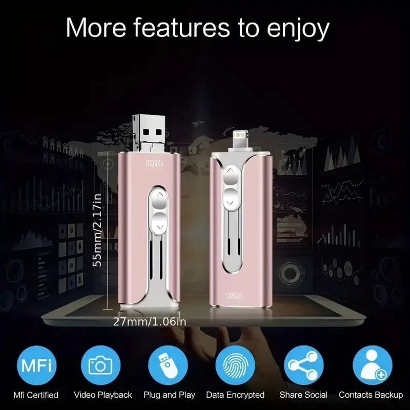 USB Flash Drive 4-in-1 Multi-Device USB 3.0