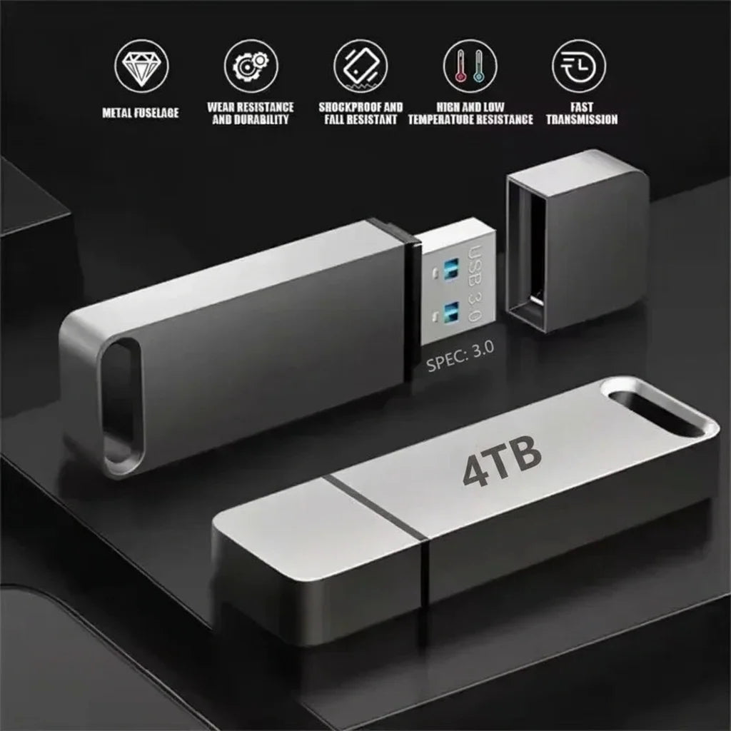 USB Flash Drive 4TB Waterproof Shockproof USB 3.2