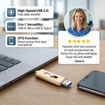 USB Flash Drive USB 3.0 Type-C Micro-USB OTG