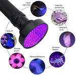 UV Flashlight 100 LED 395nm Aluminum Body
