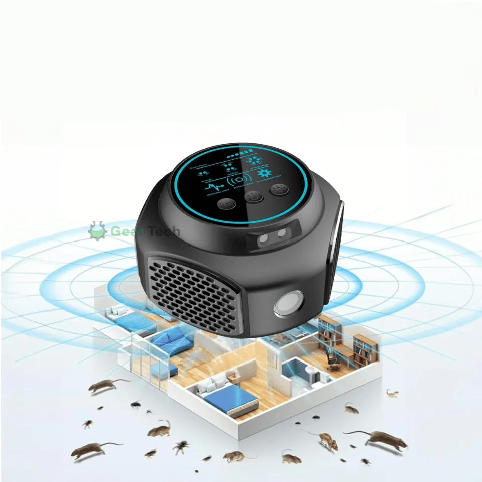 Ultrasonic Rodent Repeller Plug-In 3,200 Sq Ft Coverage Chemical-Free