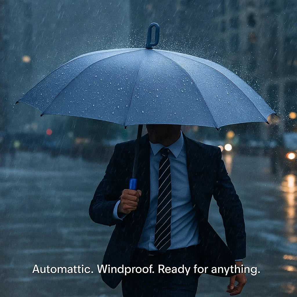 Umbrella Automatic Reverse Fold 10-Rib Reflective