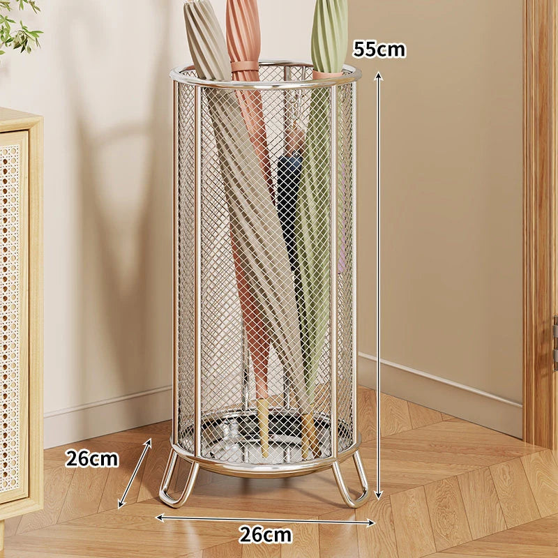 Umbrella Stand Powder-Coated Steel Mesh Raised Legs