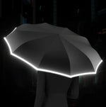 Umbrella Wind-Resistant Reflective Trim Compact Foldable