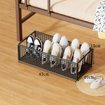 Under-Bed Shoe Storage Drawer Metal Mesh Removable Dividers